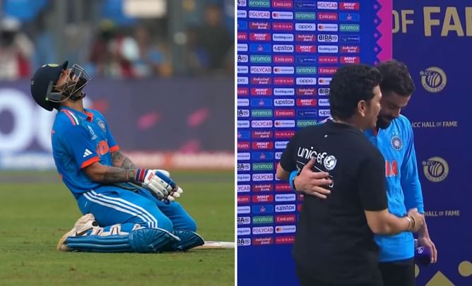 "The person I love the most is sitting there, my hero is sitting there" - Virat Kohli expresses gratitude after 50th ODI ton in IND vs NZ semi-final