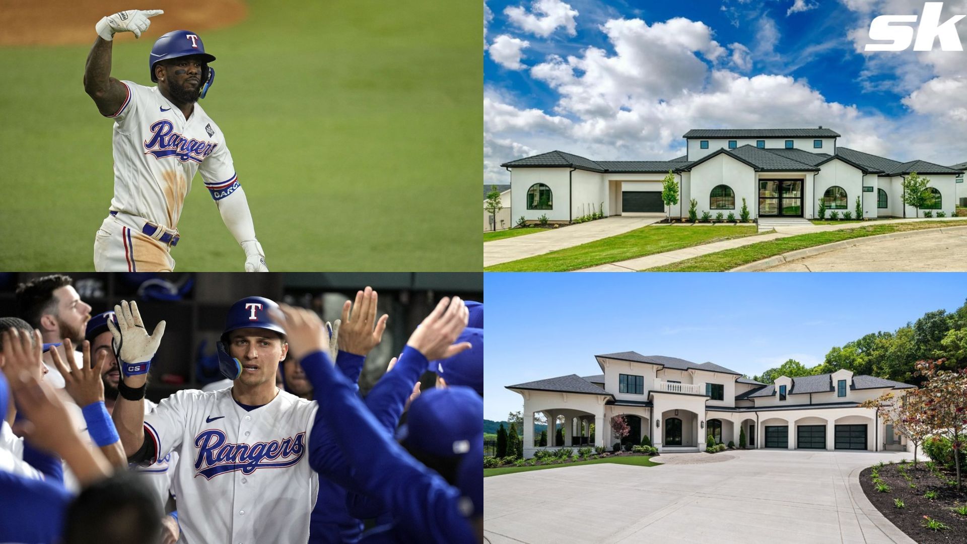 Top right: Adolis Garcia&#039;s lavish house in Keller, Bottom right: Corey Seager&#039;s home in Tennessee (Source: Realtor.com)