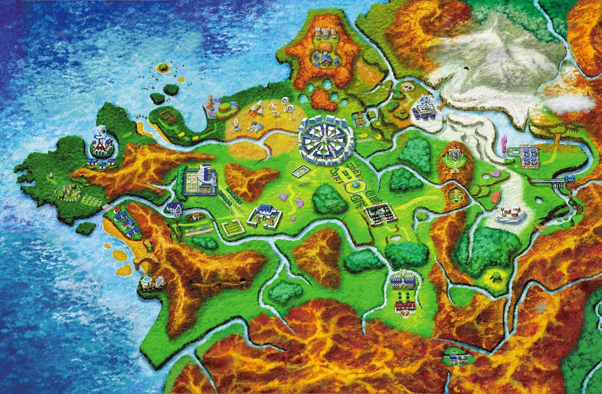 The Kalos Region (Image via The Pokemon Company)