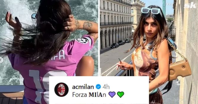 AC Milan react on social media as Mia Khalifa poses with the Italian club's jersey