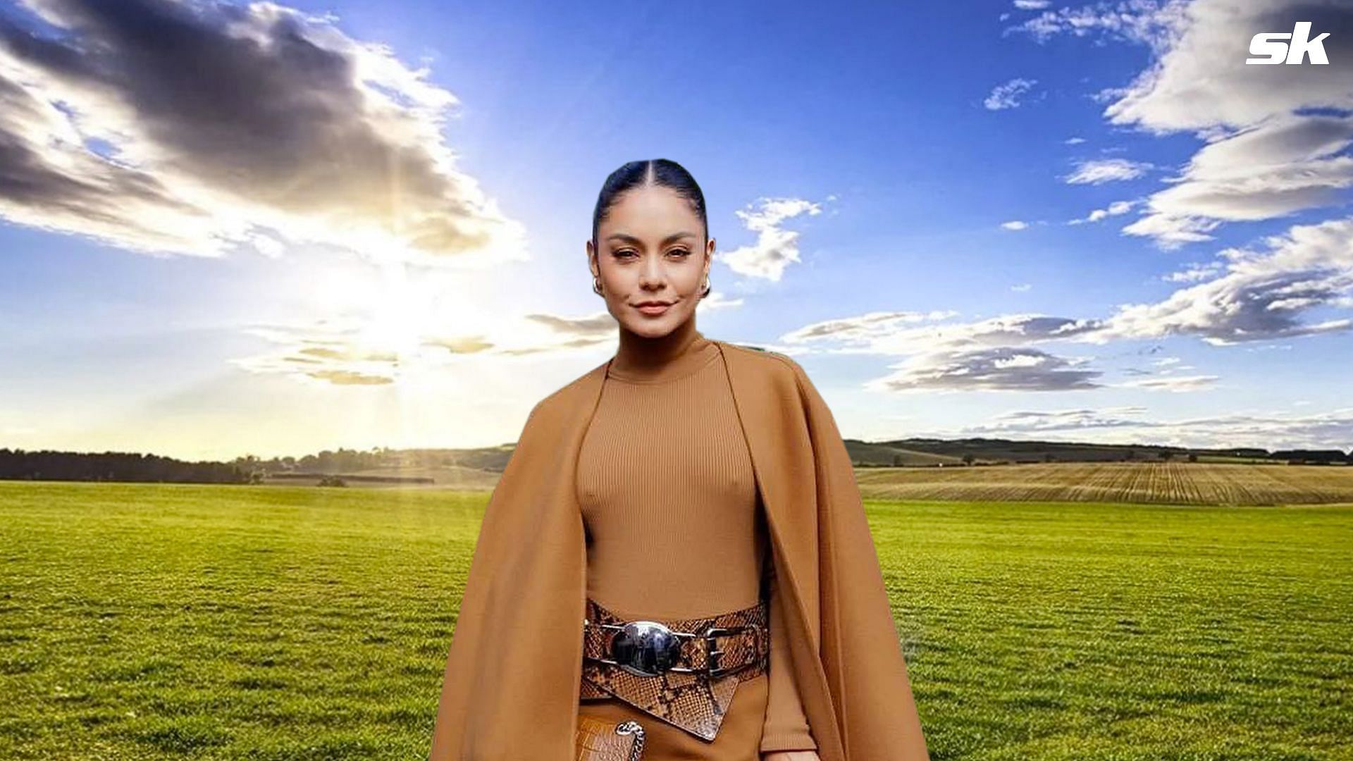 Vanessa Hudgens flexes cognac brown Michael Kors