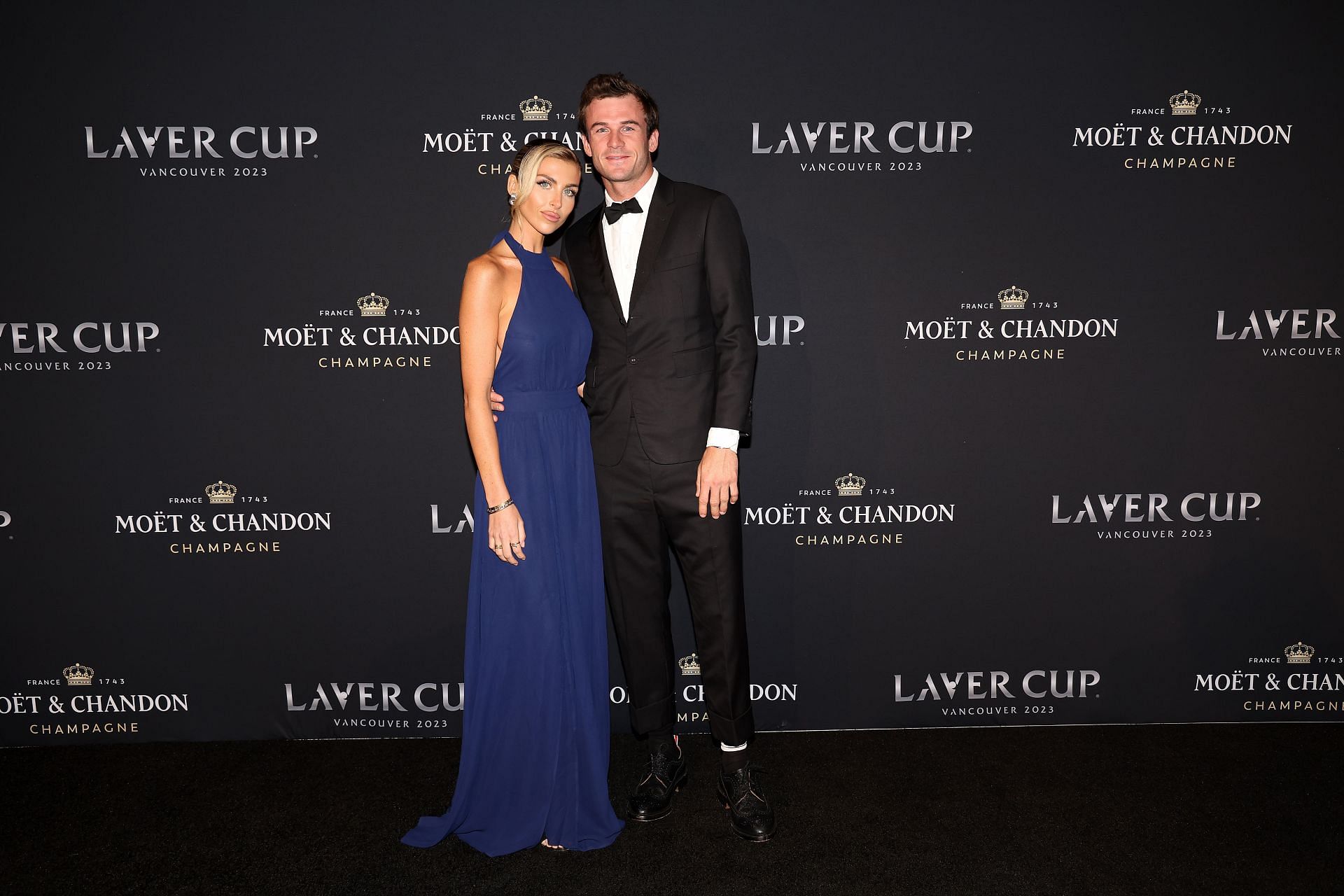 Tommy Paul and Paige Lorenze at the 2023 Laver Cup