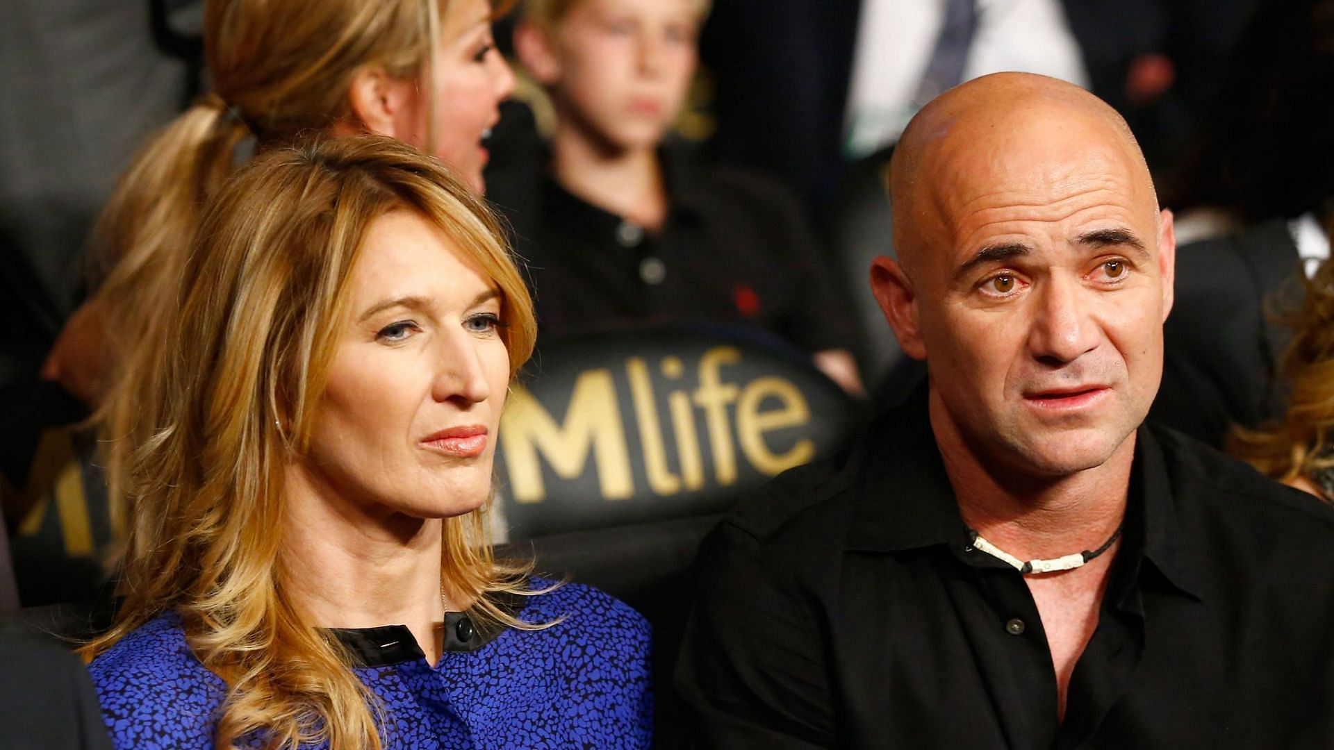 Andre Agassi and Steff Graf [L]