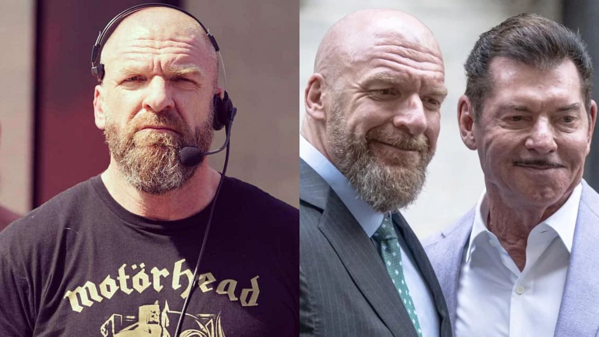 Triple H (left) and Vince McMahon (right)