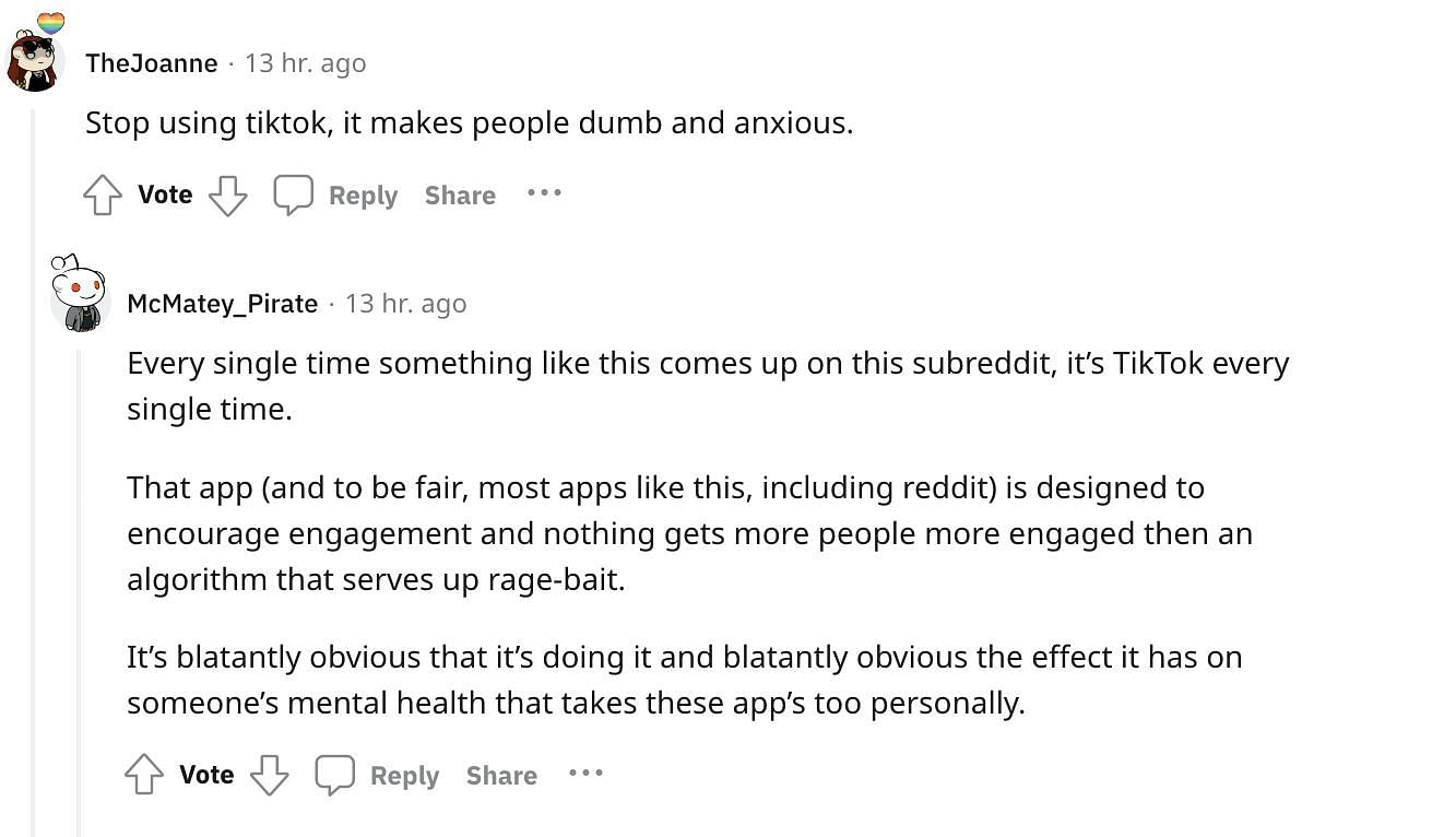 Social media users speak out against the TikTok trend as many claimed that it makes fun of autistic people. (Image via Reddit)