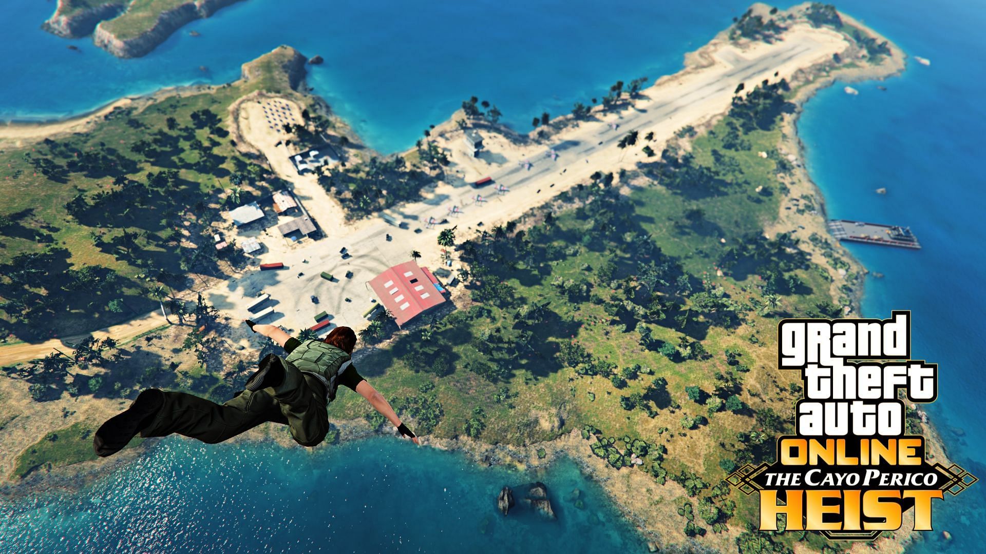 An overview of the Cayo Perico Island in GTA Online (Image via X/@NemesisNat)