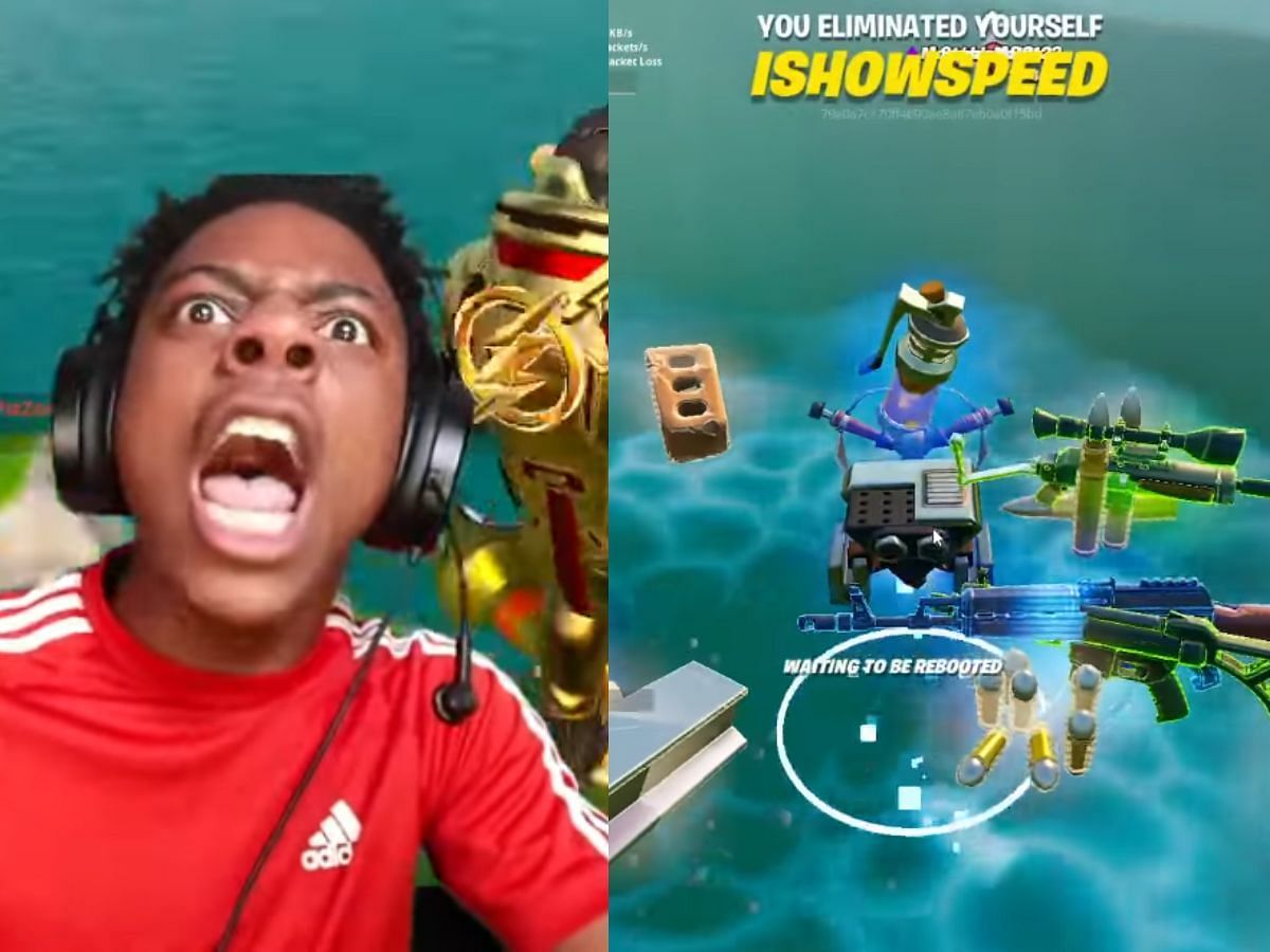 Mongraal and StableRonaldo troll IShowSpeed in Og Fortnite (Image via YouTube/IShowSpeed)