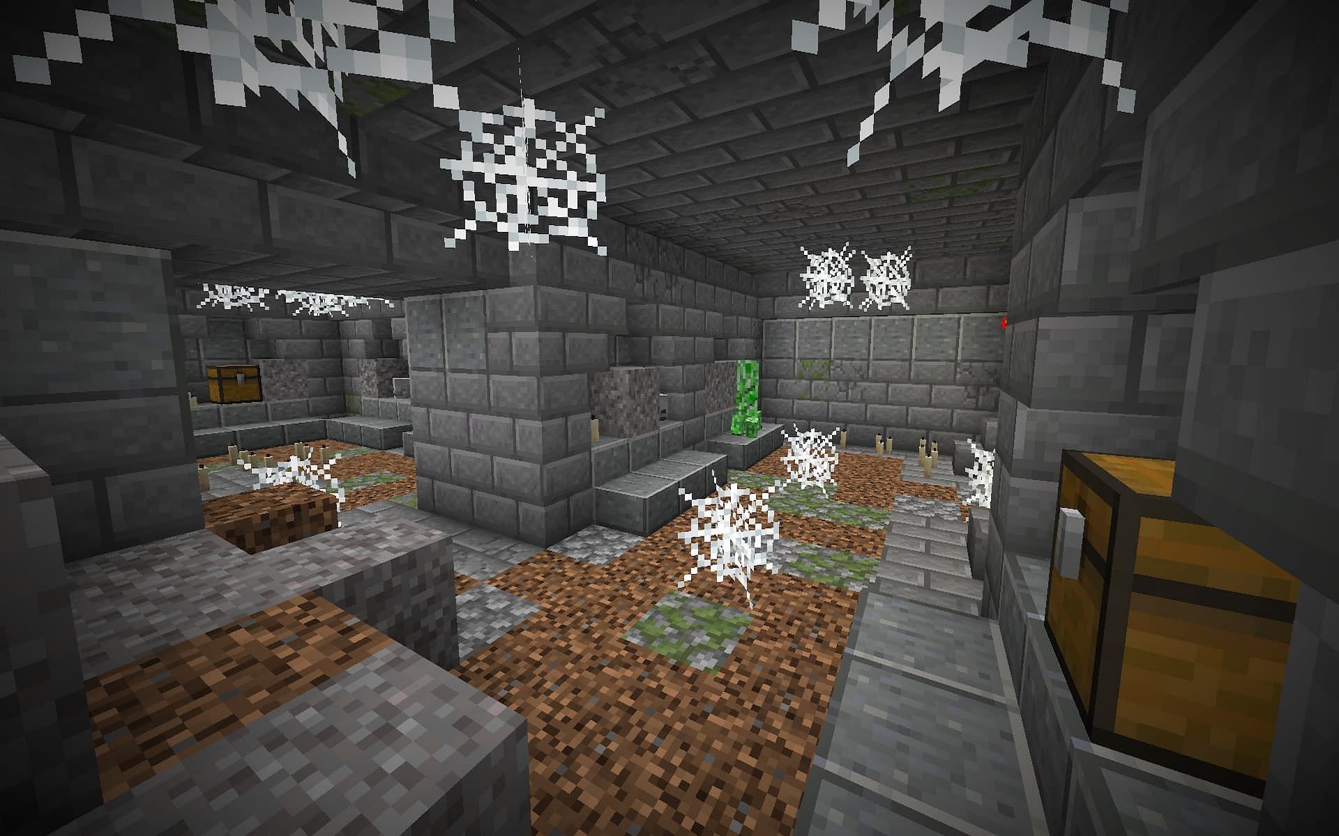 Explore dungeons and depths for loot (Image via Modrinth)