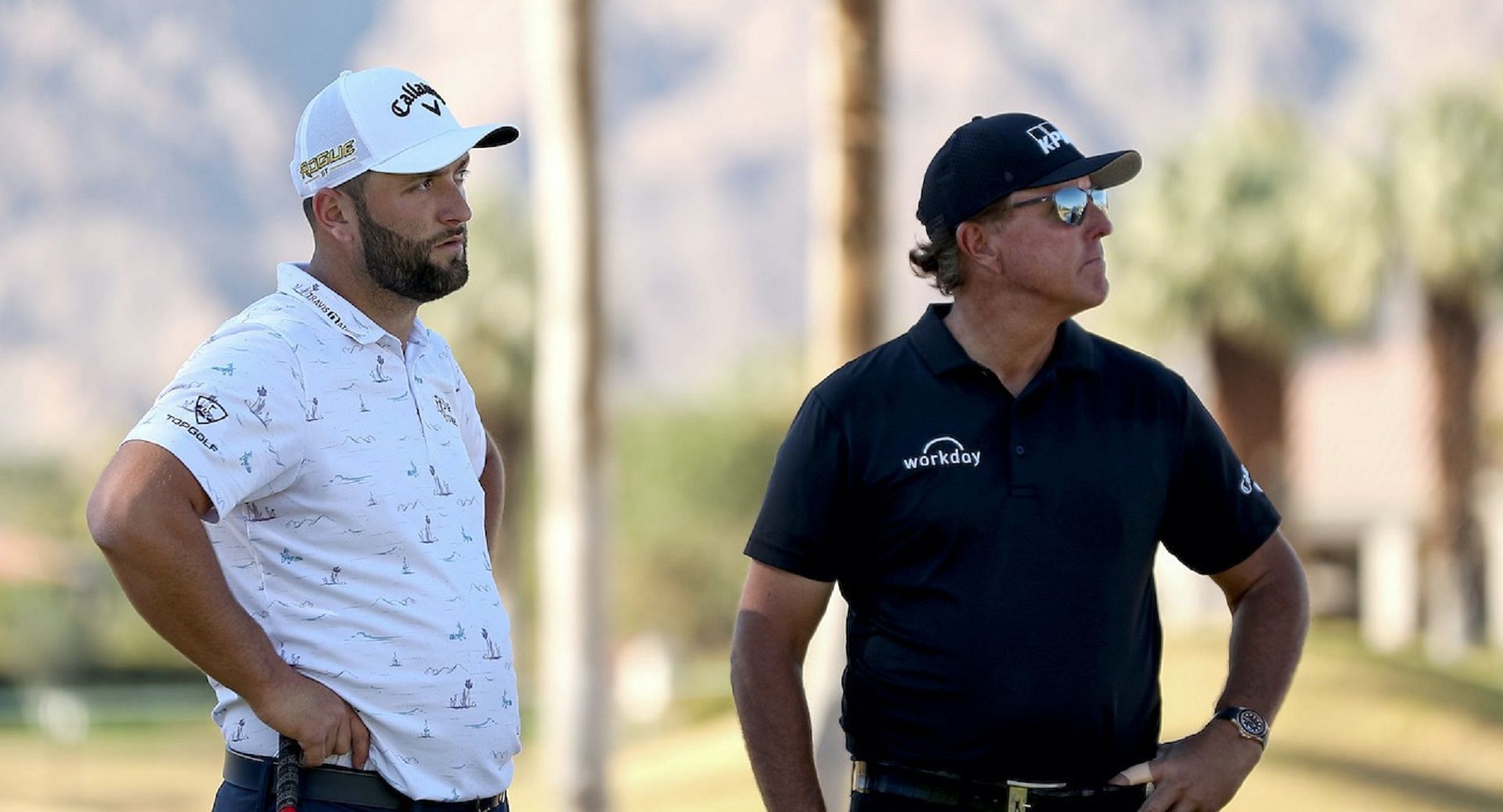 Jon Rahm (L) &amp; Phil Mickelson share a cordial relationship. (Image via Getty)