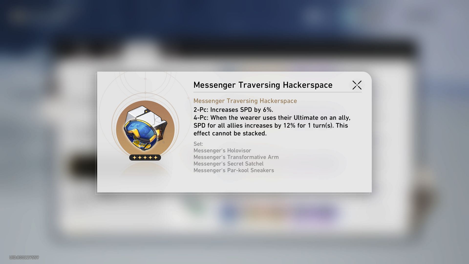 Messenger Traversing Hackerspace (Image via Honkai Star Rail)