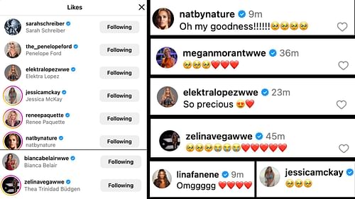 Superstars react to absent star's Instagram post.