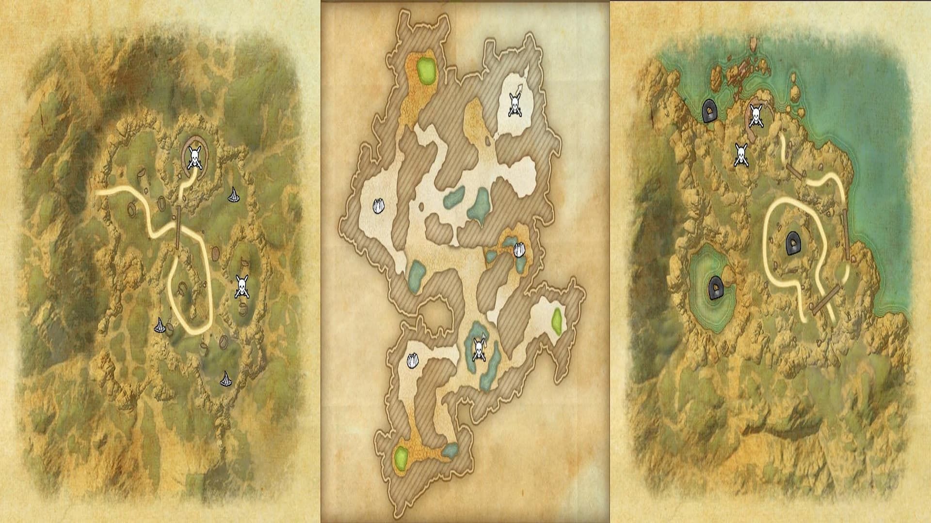 Map of Earthen Root Enclave dungeon in The Elder Scrolls Online (Image via ZeniMax Online Studios)