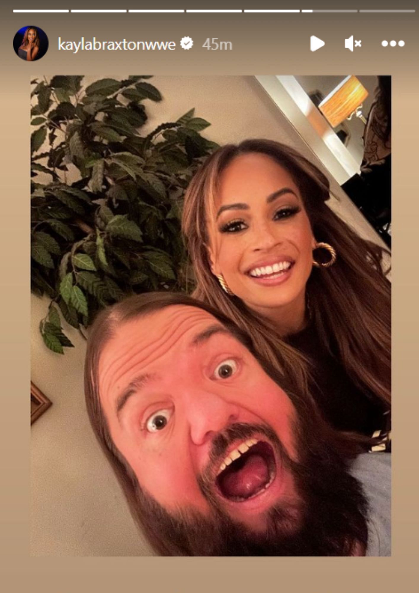 Kayla Braxton&#039;s Instagram story with Hornswoggle