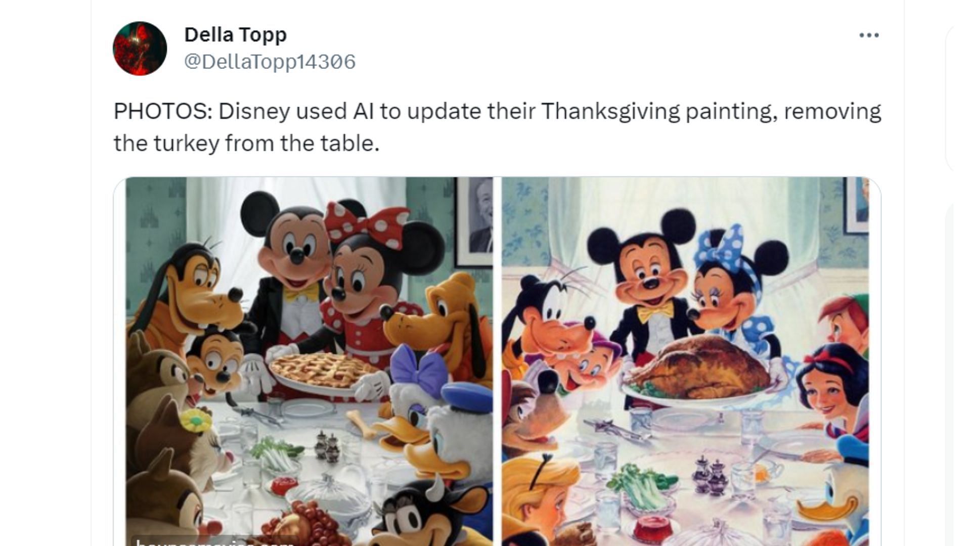 A basic element of Thanksgiving has been changed (Image via X)