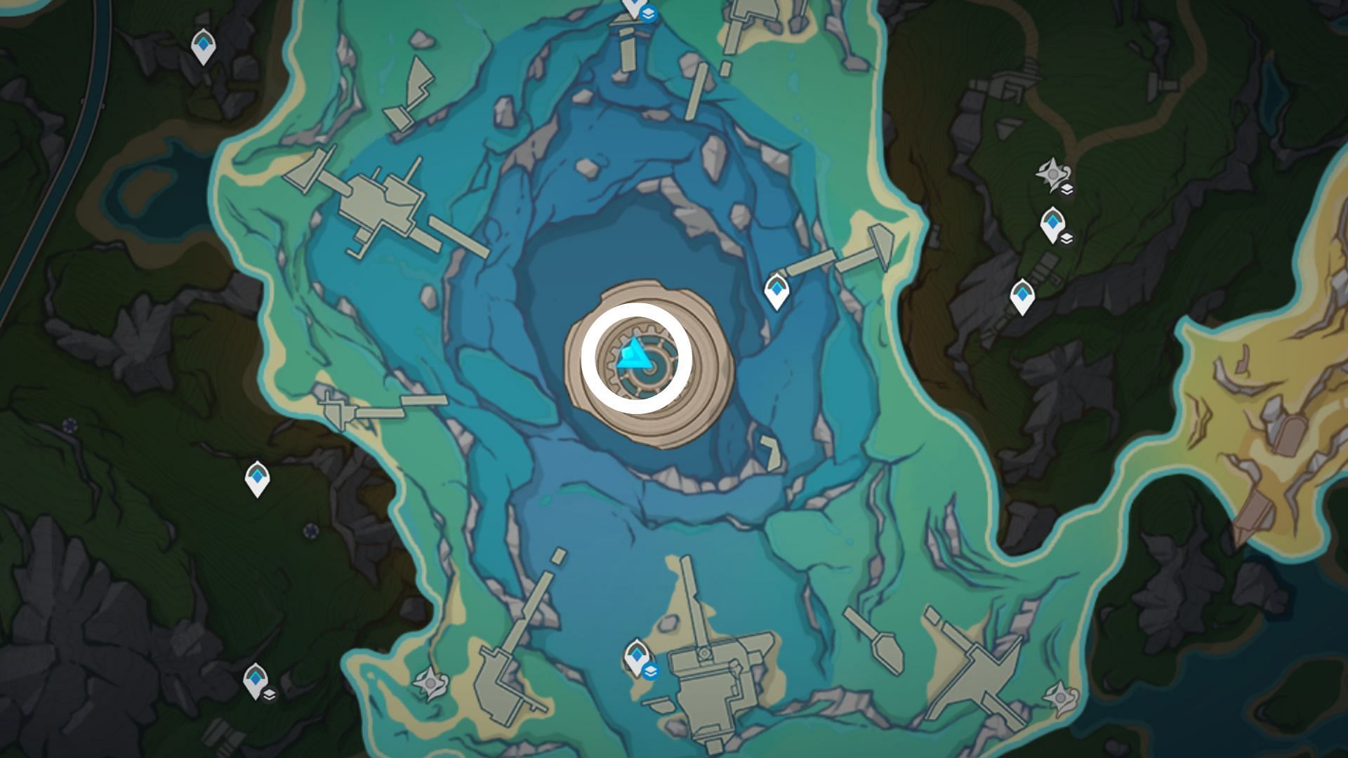 The location of Chassanion is marked on the map. (Image via Hoyoverse)