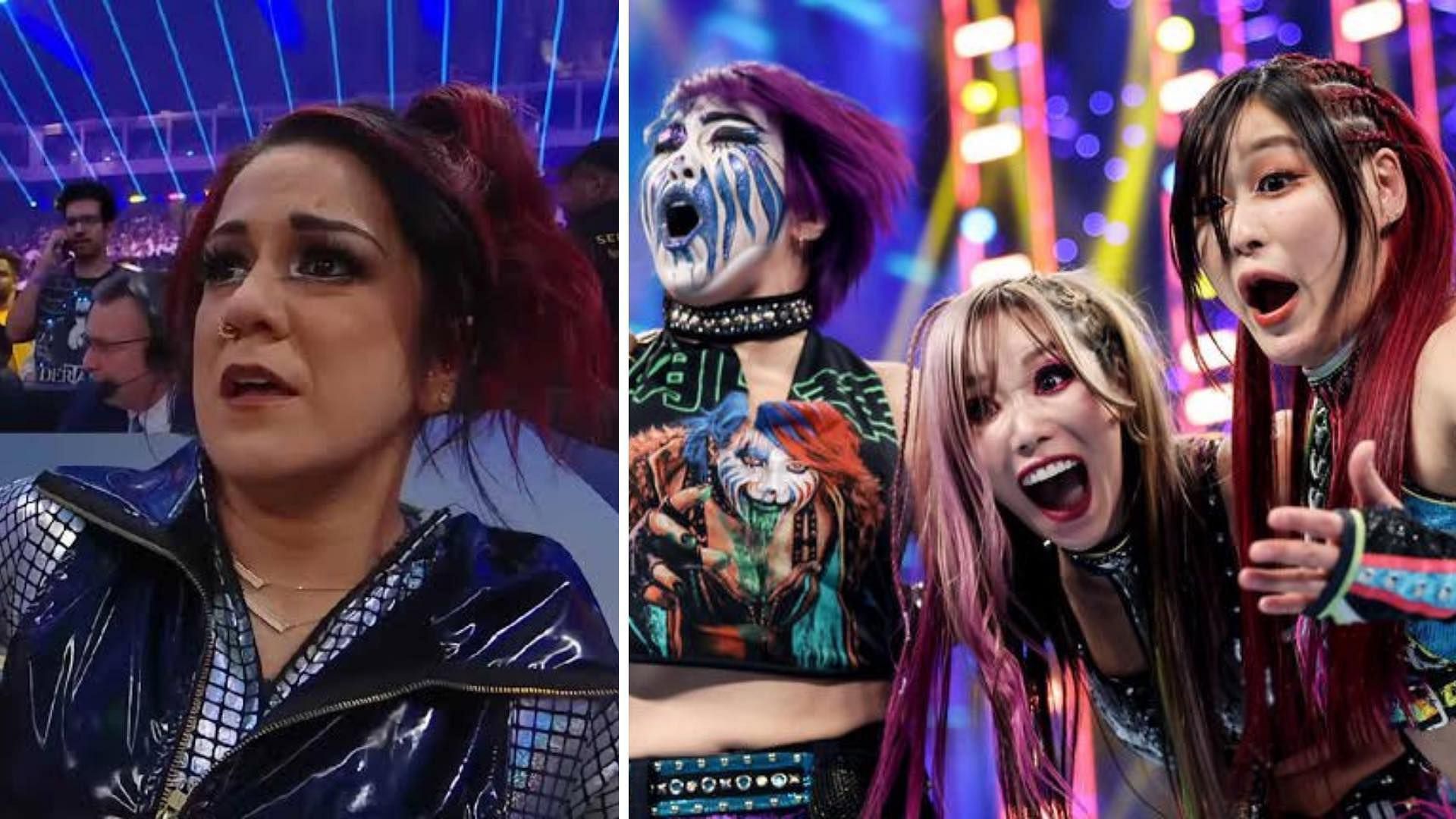 Bayley was shocked to see Asuka, Iyo Sky, and Kairi Sane together.