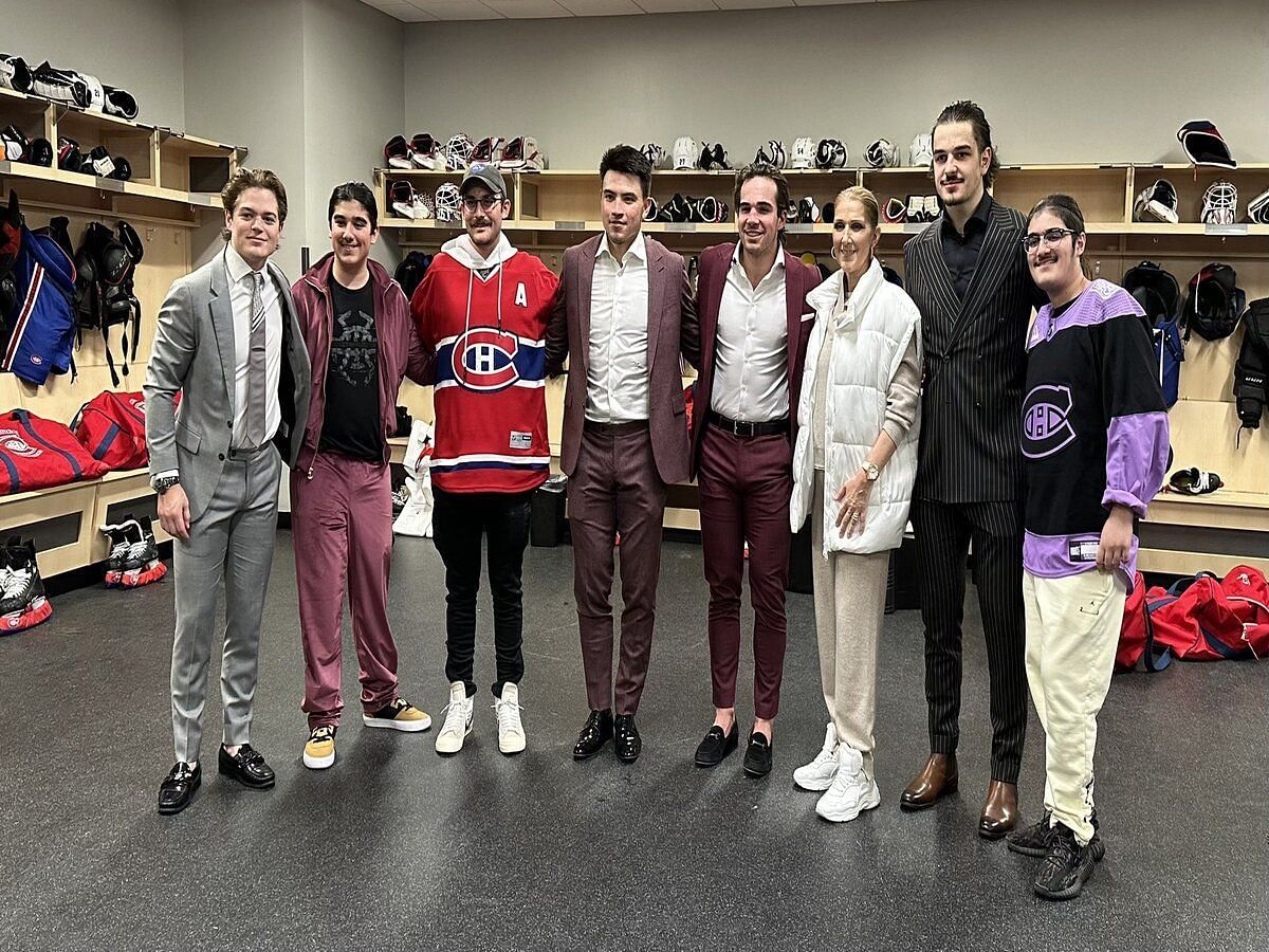 Canadiens receive post-game visit from Celine Dion 