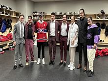 In Photos: Canadiens receive post-game visit from Celine Dion and family