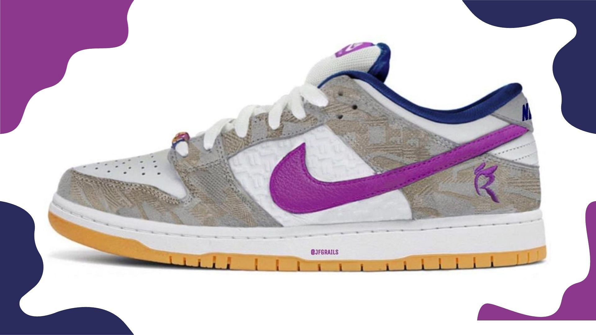 Rayssa Real x SB Dunk Low shoes (Image via Instagram/@jfgrails)