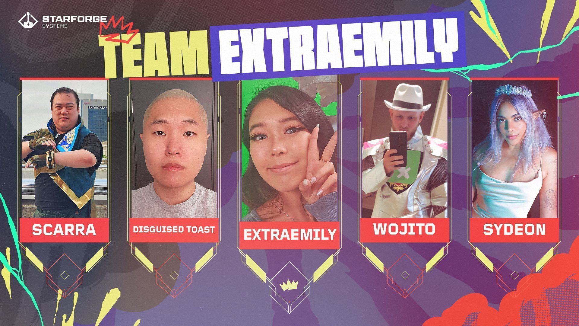 ExtraEmily&#039;s team at the Valorant tournament (Image via X)