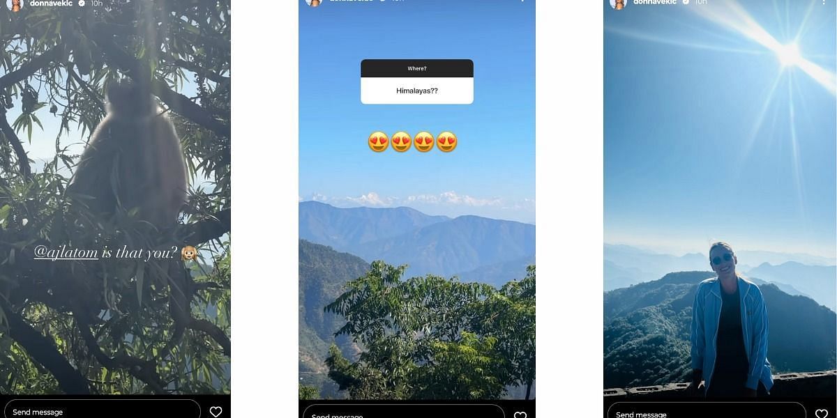 A compilation of Donna Vekic&#039;s Instagram stories