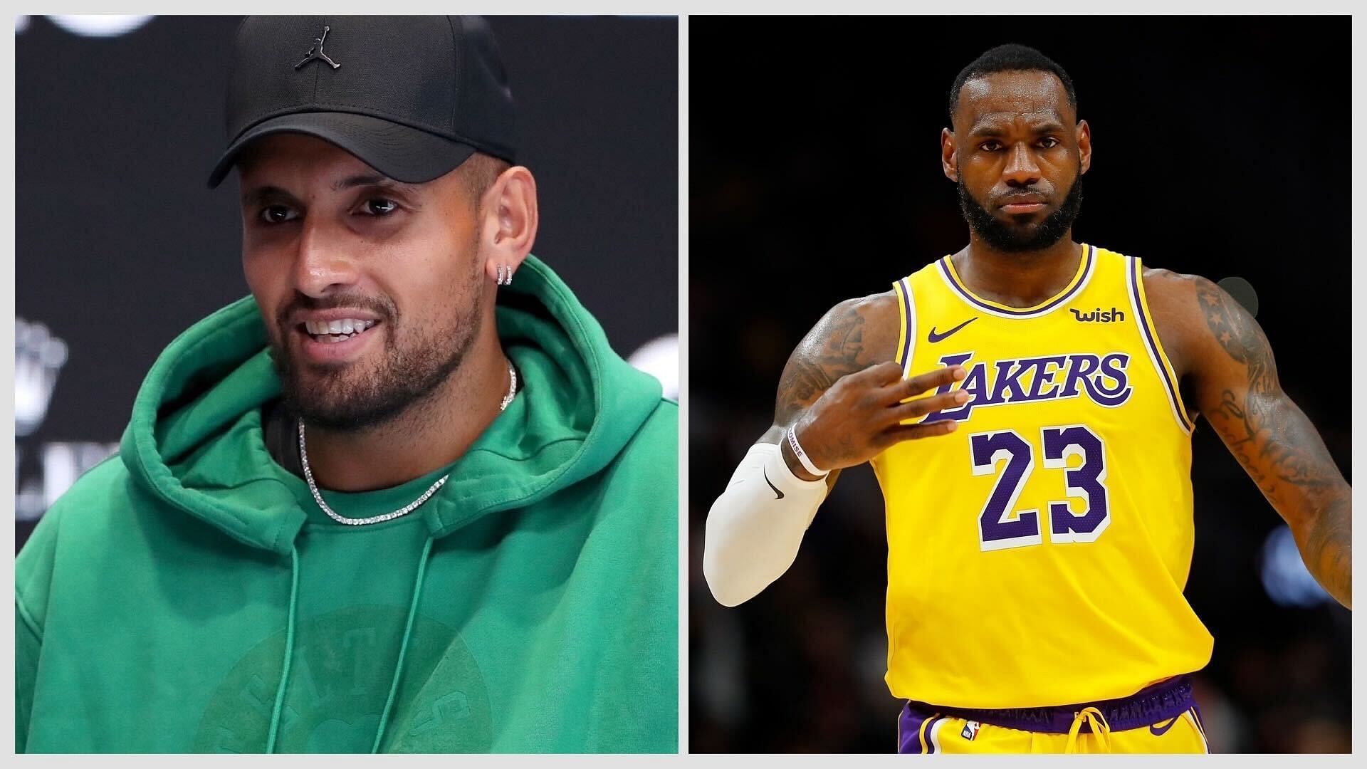 Nick Kyrgios(left) and LeBron James(right)