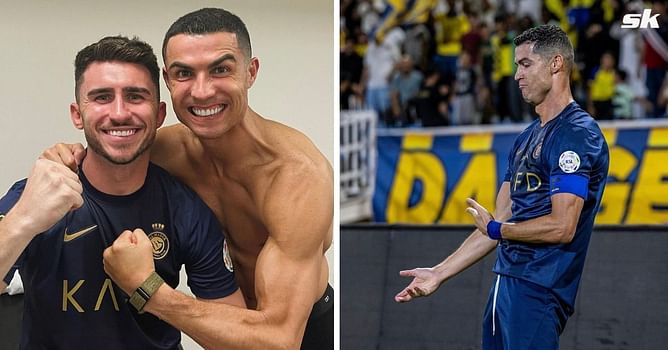 “Siuuuuuuu” - Aymeric Laporte shares dressing room snap with Cristiano Ronaldo after scoring for Al-Nassr through captain’s assist