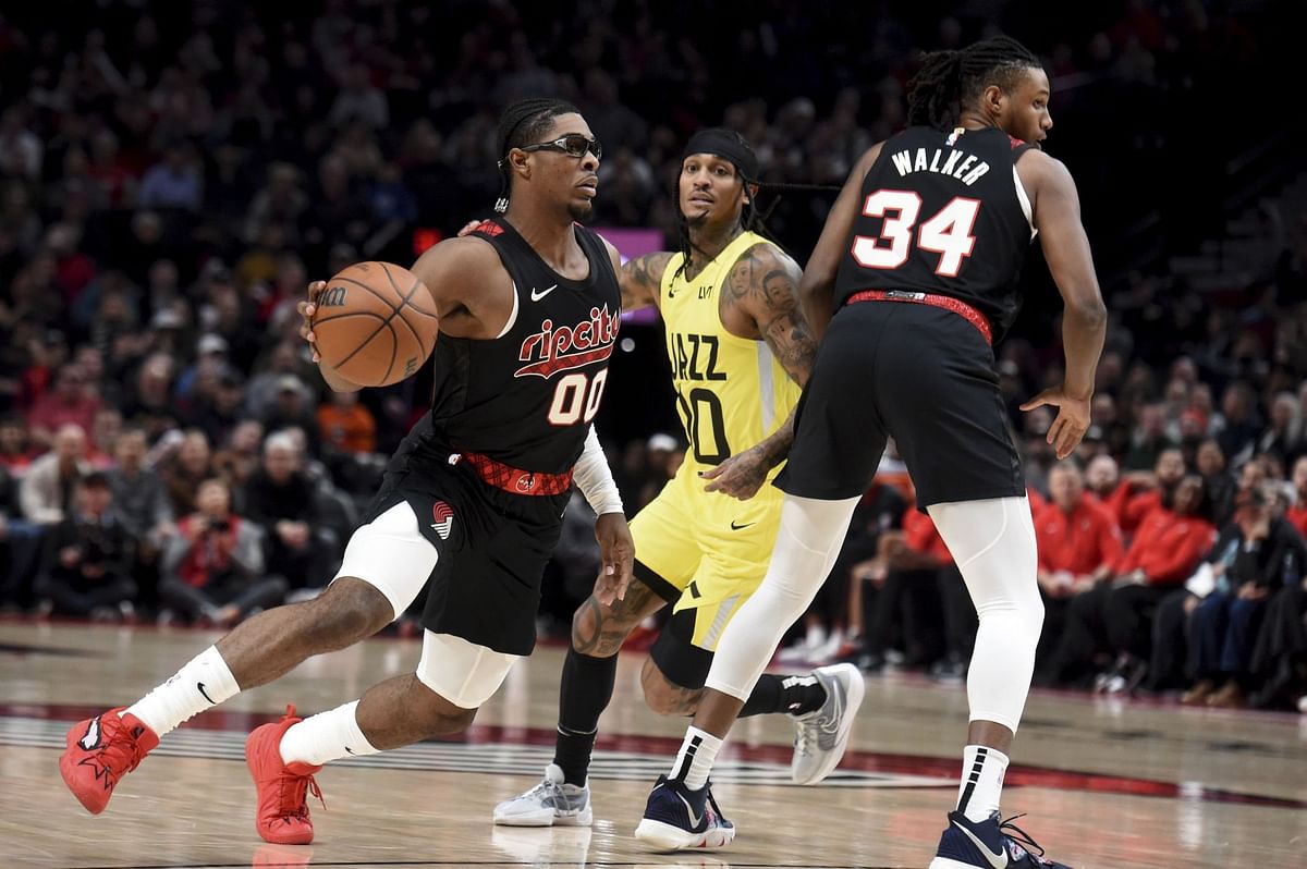 Why did Scoot Henderson wear goggles vs. Jazz? More on Blazers' rookie