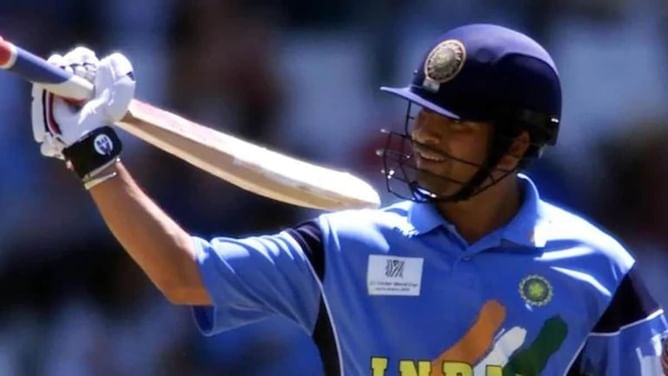 What were Sachin Tendulkar’s scores en route to his 673-run tally in the 2003 World Cup?