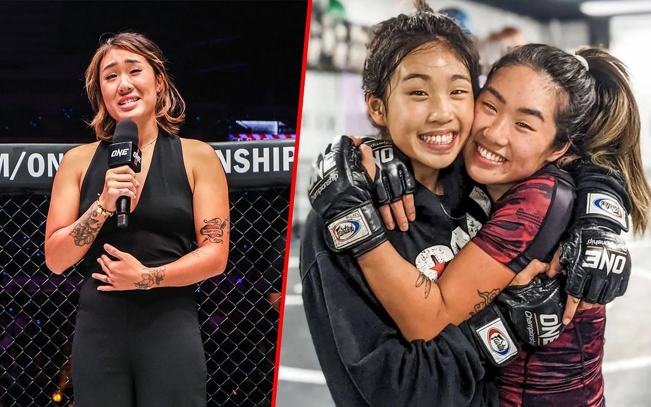 Angela Lee (L) with Victoria Lee (R) | Photo by ONE Championship