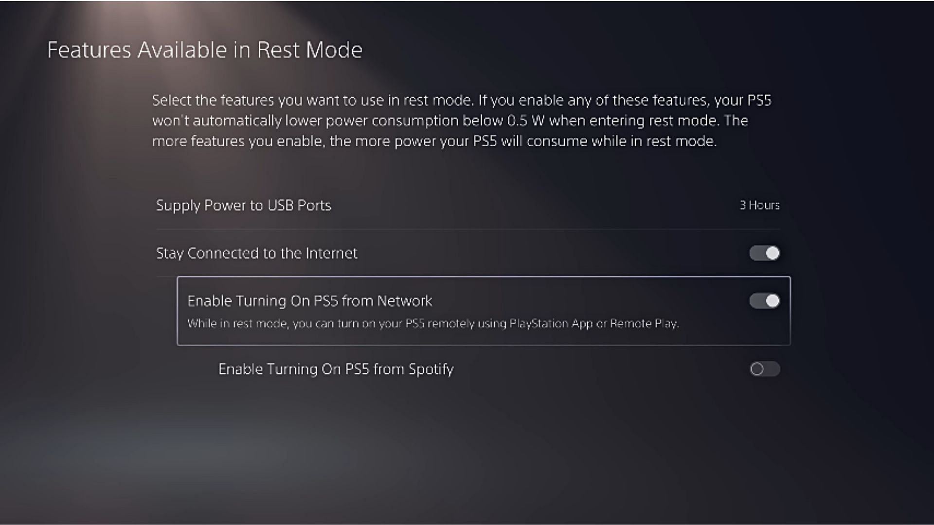 These settings help the Portal stay connected to the PS5 in Rest Mode (Image via YouTube/PlayStation Access)