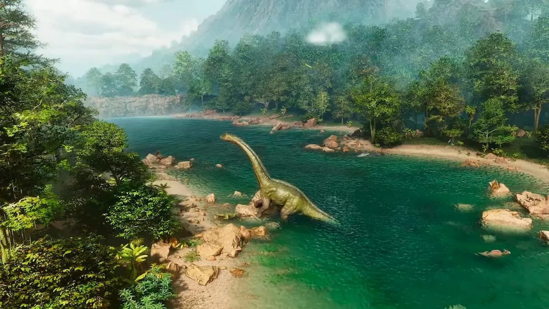 Brontosaurus is a massive dinosaur in ARK Survival Ascended (Image via Studio Wildcard)