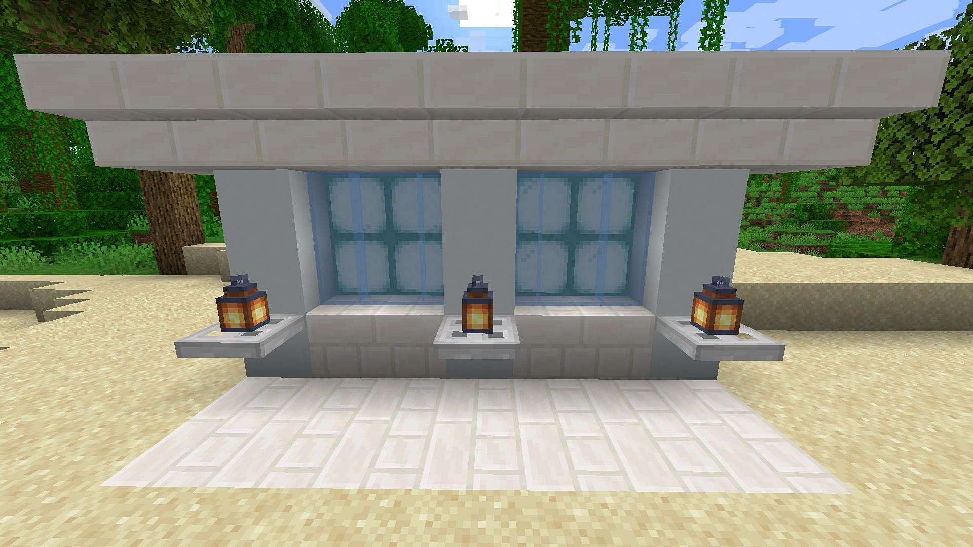 Modern wall design using concrete (Image via Mojang)