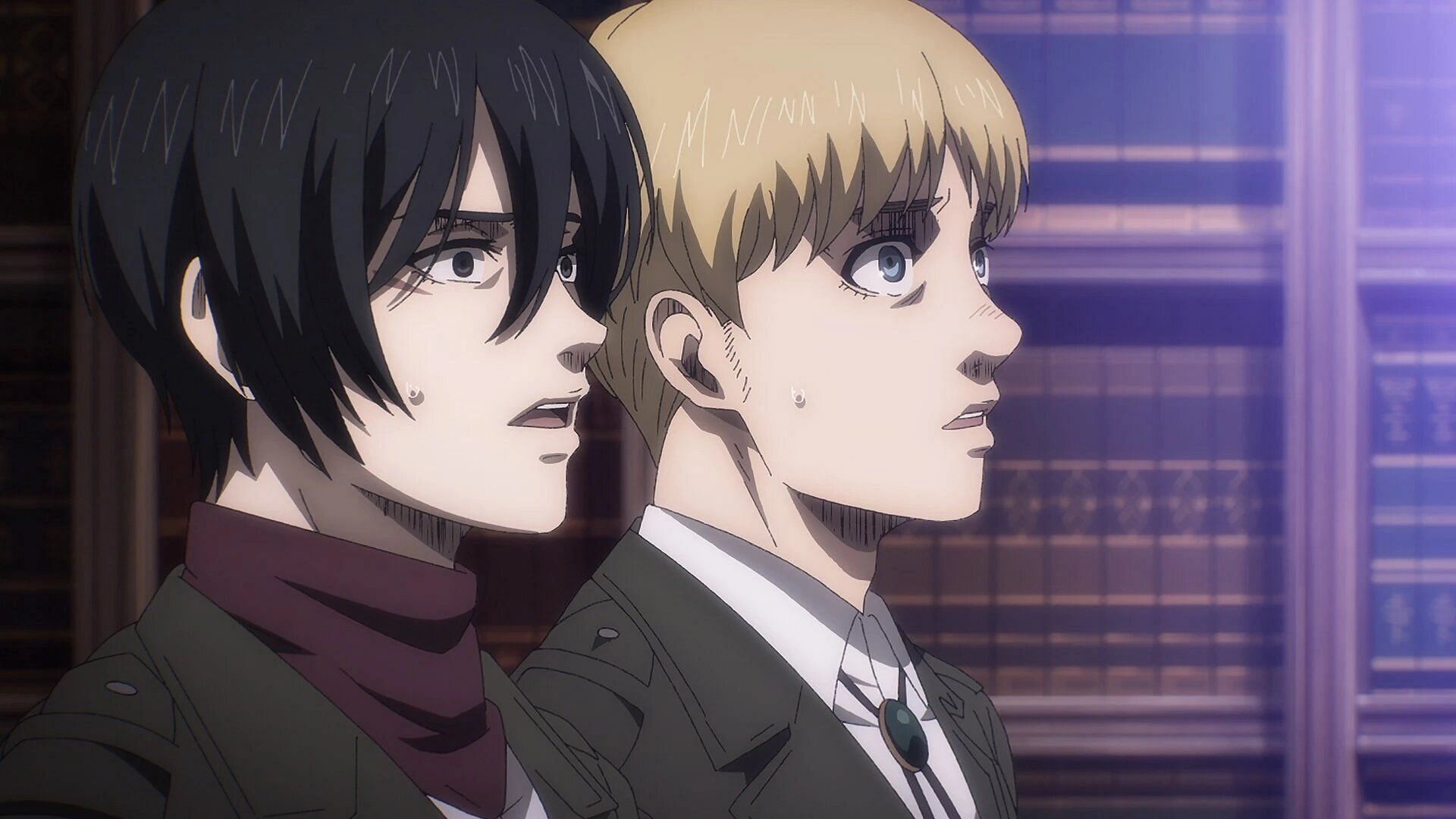 Attack on Titan and the explanation of how Eren Kruger knew of Mikasa and Armin (Image via MAPPA).