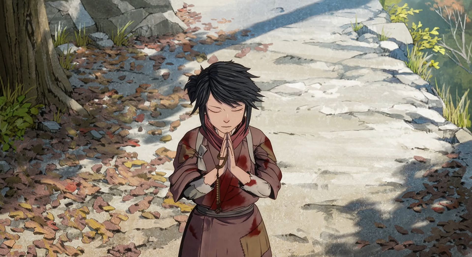 Sayo is seen praying when she realizes that Musashi is dead (Image via Sublimation)