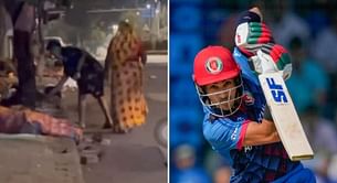"Tu to dev manus nikla" - Fans react as Afghanistan’s Rahmanullah Gurbaz captured giving money to poor sleeping on the streets of Ahmedabad on Diwali