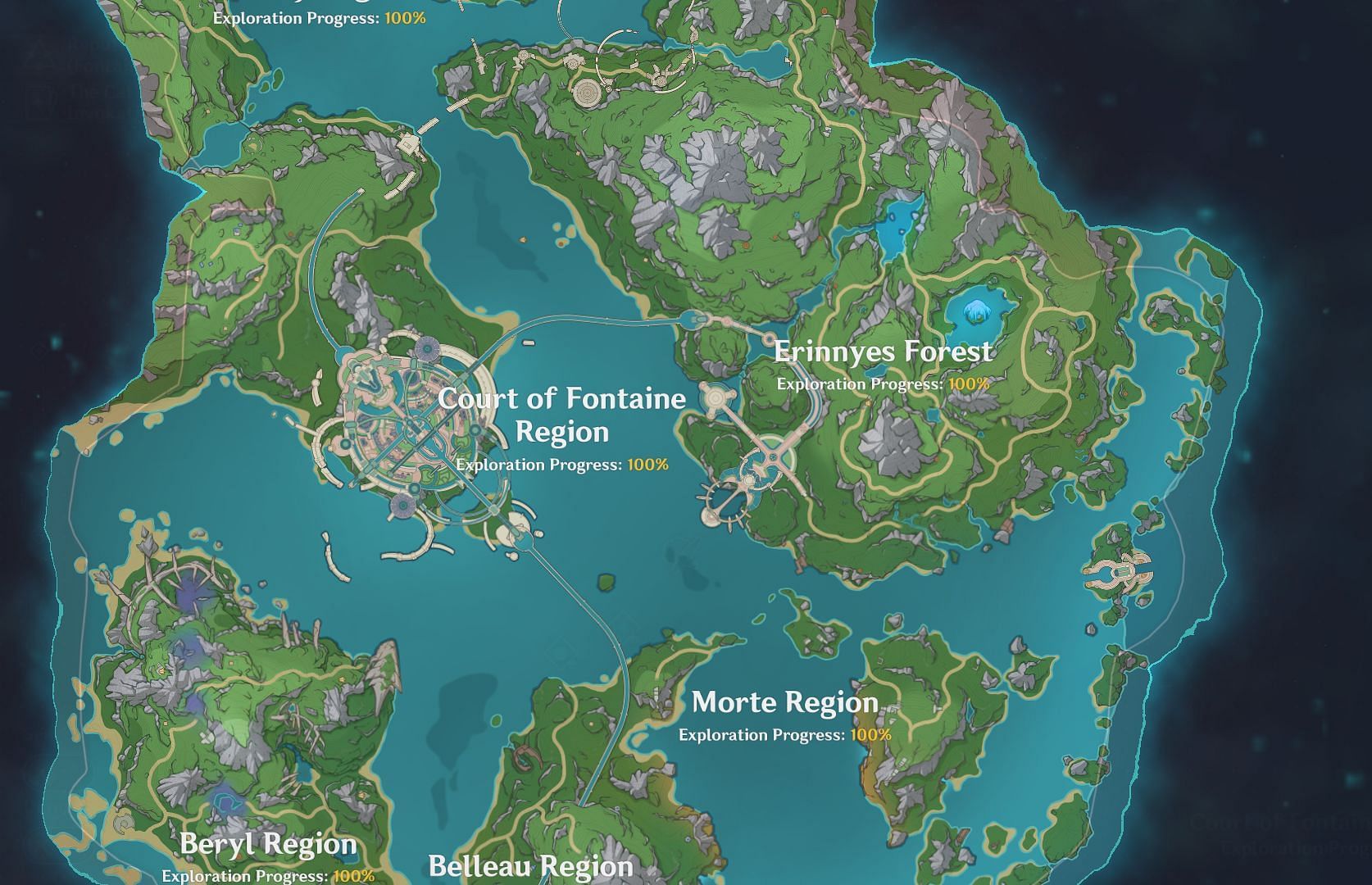 How to get 100% exploration in Morte Region and Erinnyes Forest (Image via HoYoverse)