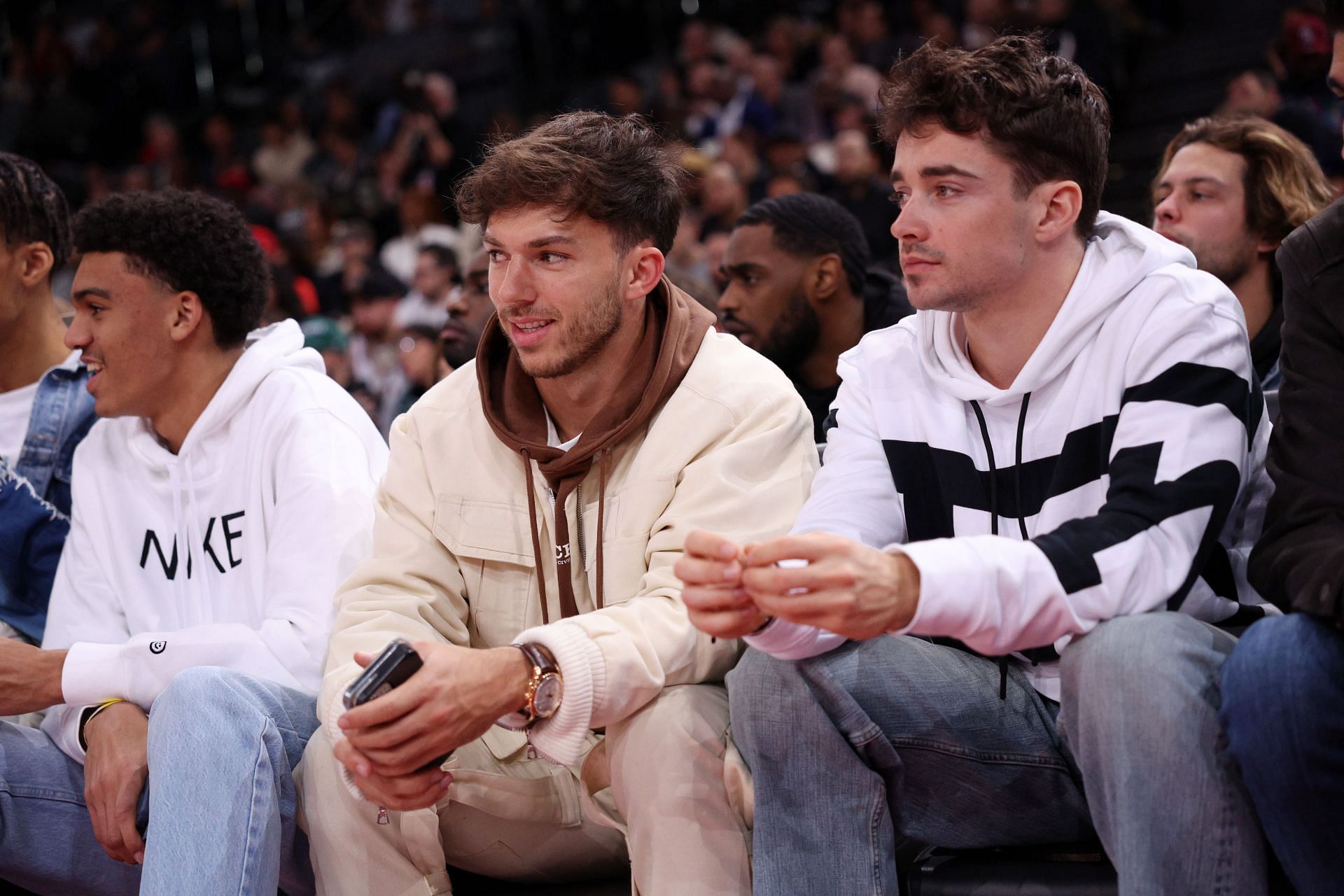 Pierre Gasly and Charles Leclerc