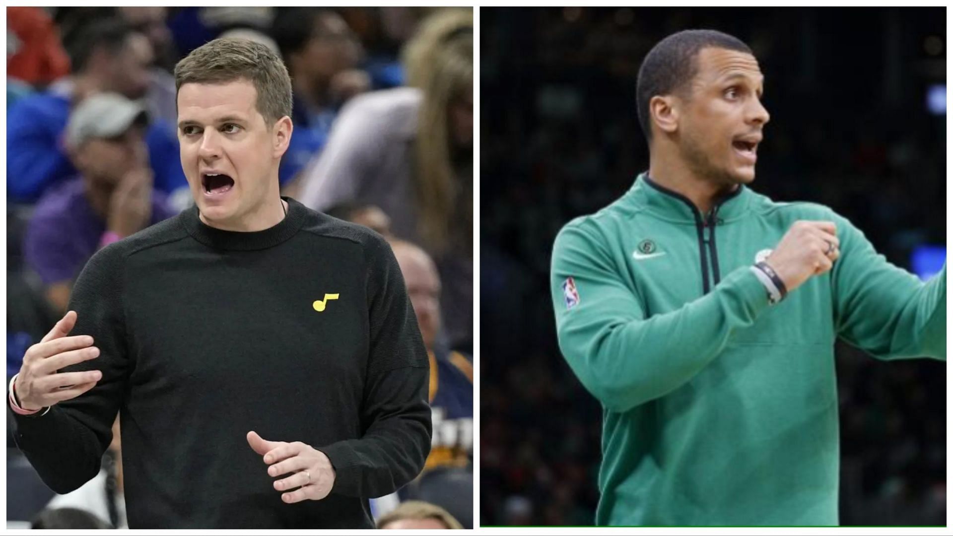 Will Hardy (left) and Joe Mazzulla (right) are the two youngest NBA coaches (Photo credit: AP/ John Raoux and Mary Schwalm)