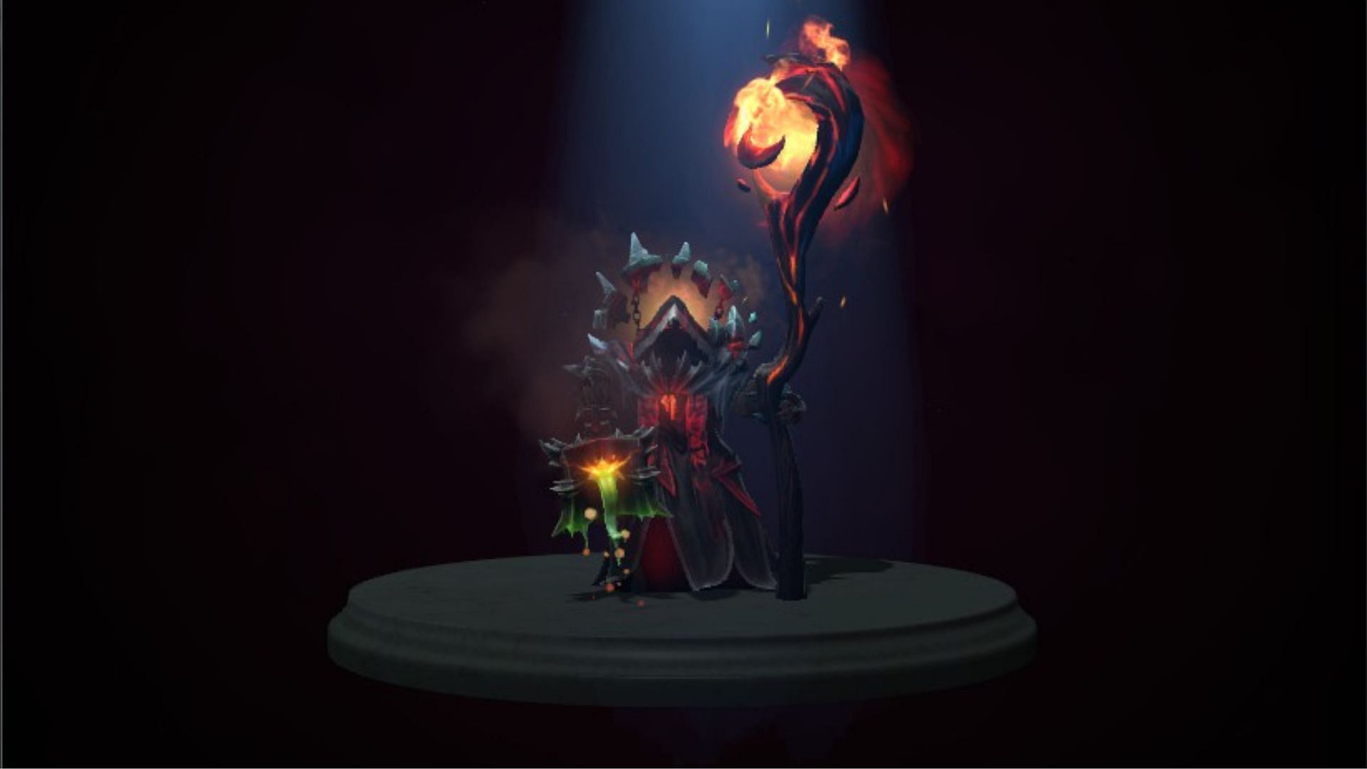 Warlock equipped with Dread Compact (Image via Dota 2/Sportskeeda)