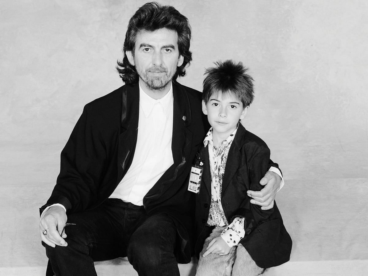 George Harrison (left) with Dhani Harrison (right) - (image via The Guardian)