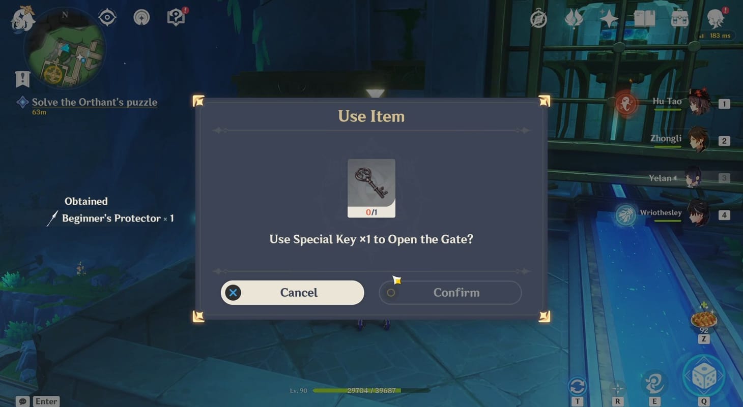 How to get Special Key for Orthant's puzzle in Genshin Impact