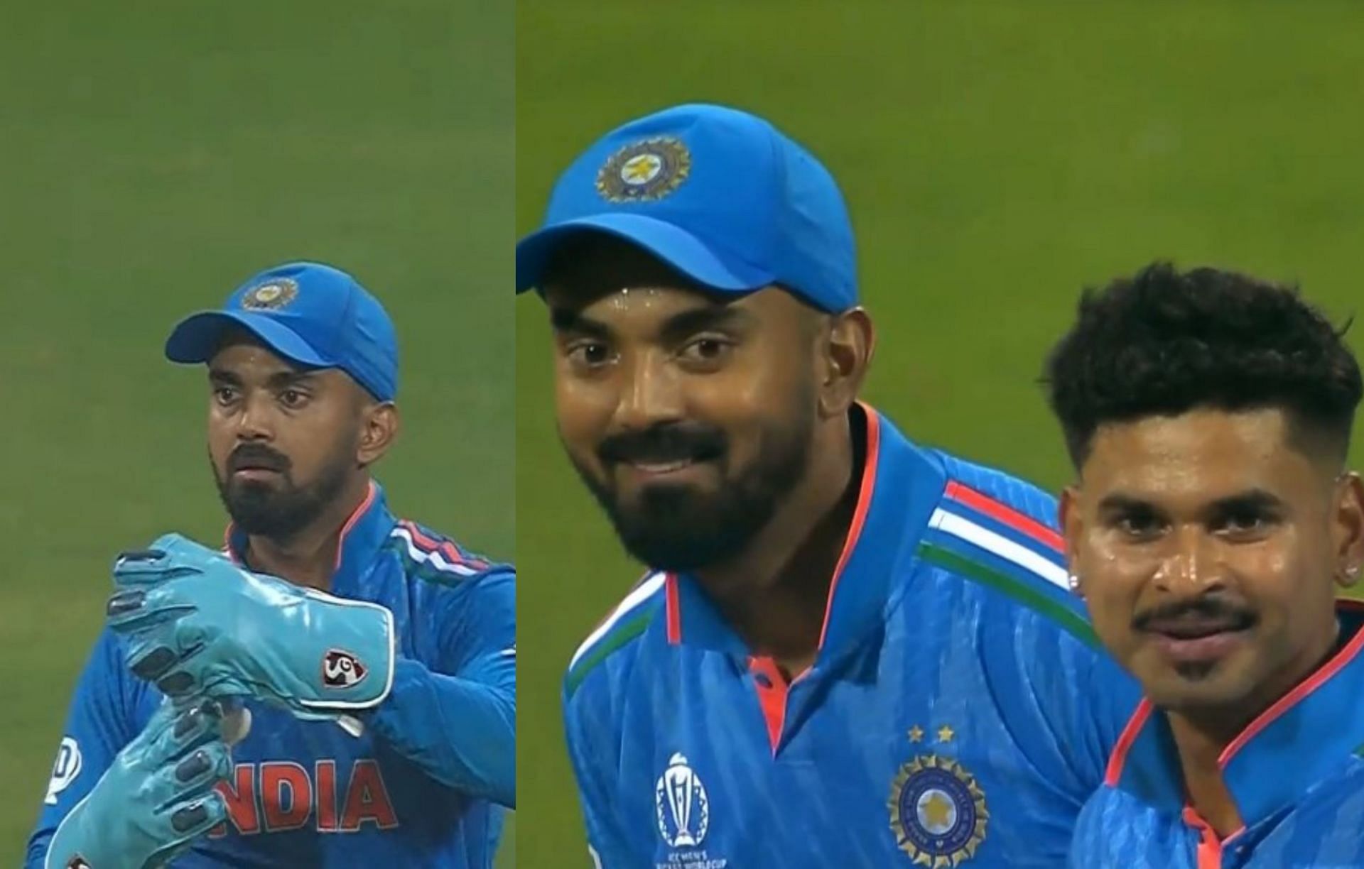 KL Rahul reacts after a successful DRS decision on Thursday. 