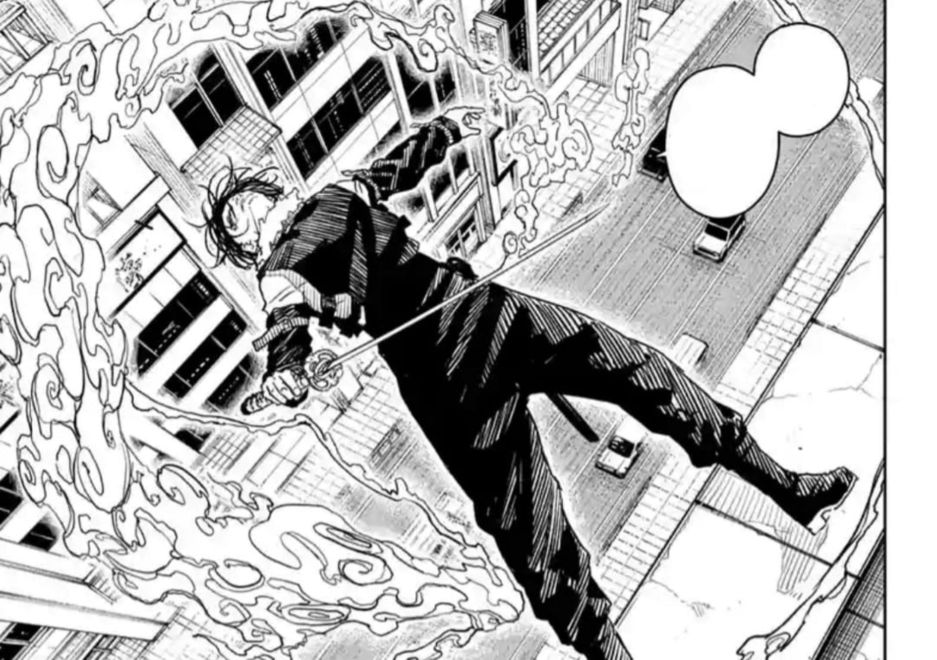 Sojo demonstrating Cloud Gouger in the manga (Image via Takeru Hokazono/Shueisha)