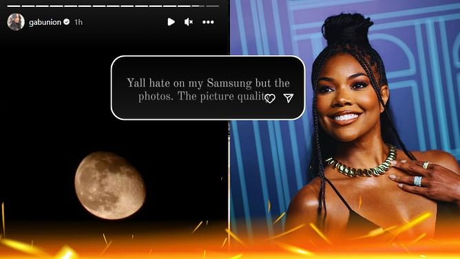 Gabrielle Union shares cinematic Moon shot in response to Samsung haters