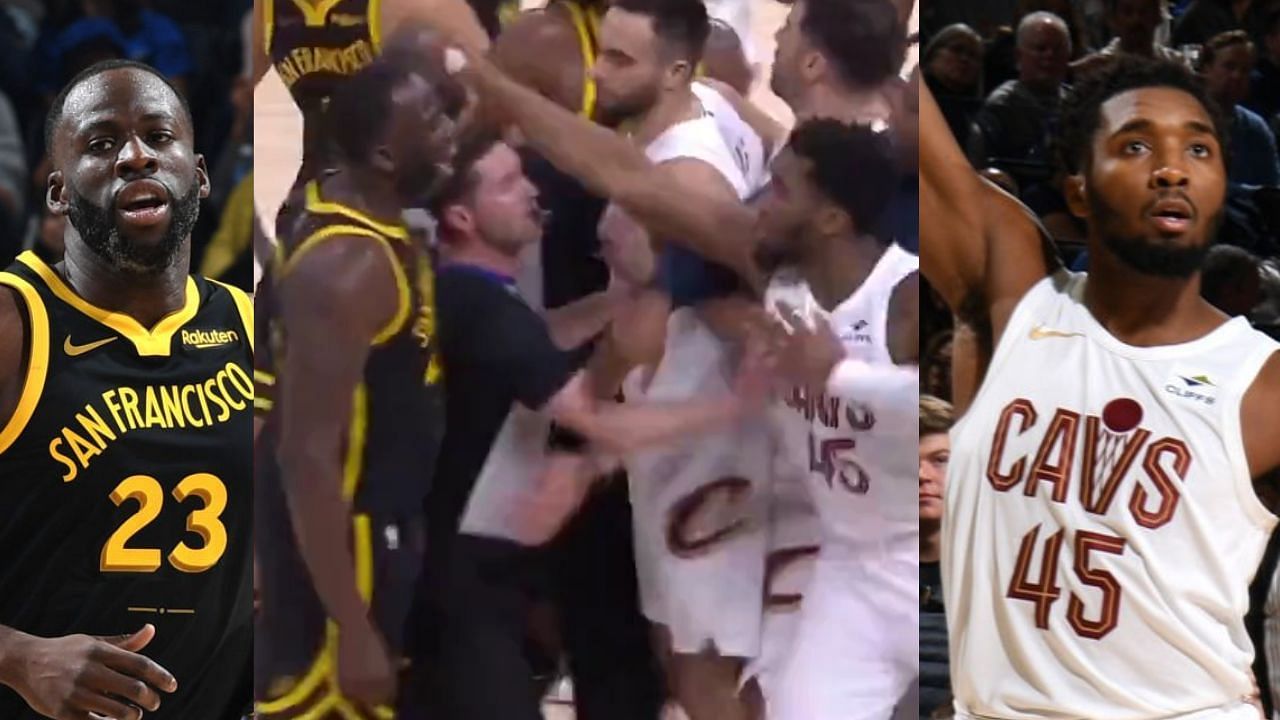Draymond Green and Donovan Mitchell gets chippy at the Warriors-Cavs matchup
