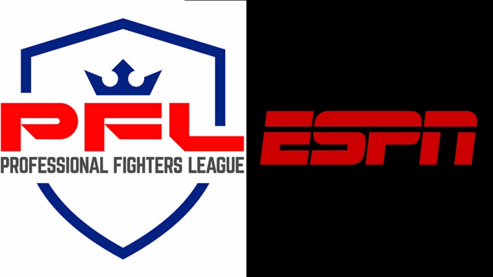 PFL &amp; ESPN logos [Images courtesy of @pfl &amp; @espn on Instagram]