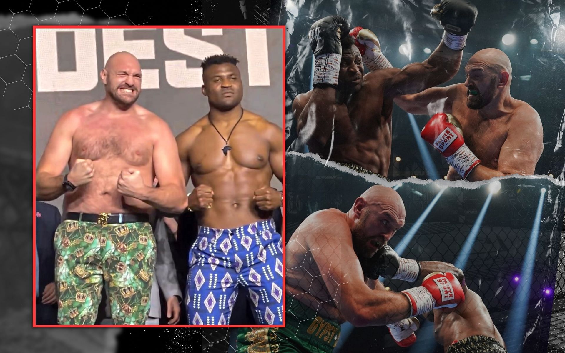 Francis Ngannou thanks Fury for boxing opportunity.  [Image credits: @daznboxing &amp; @tntsportsboxing via Instagram]