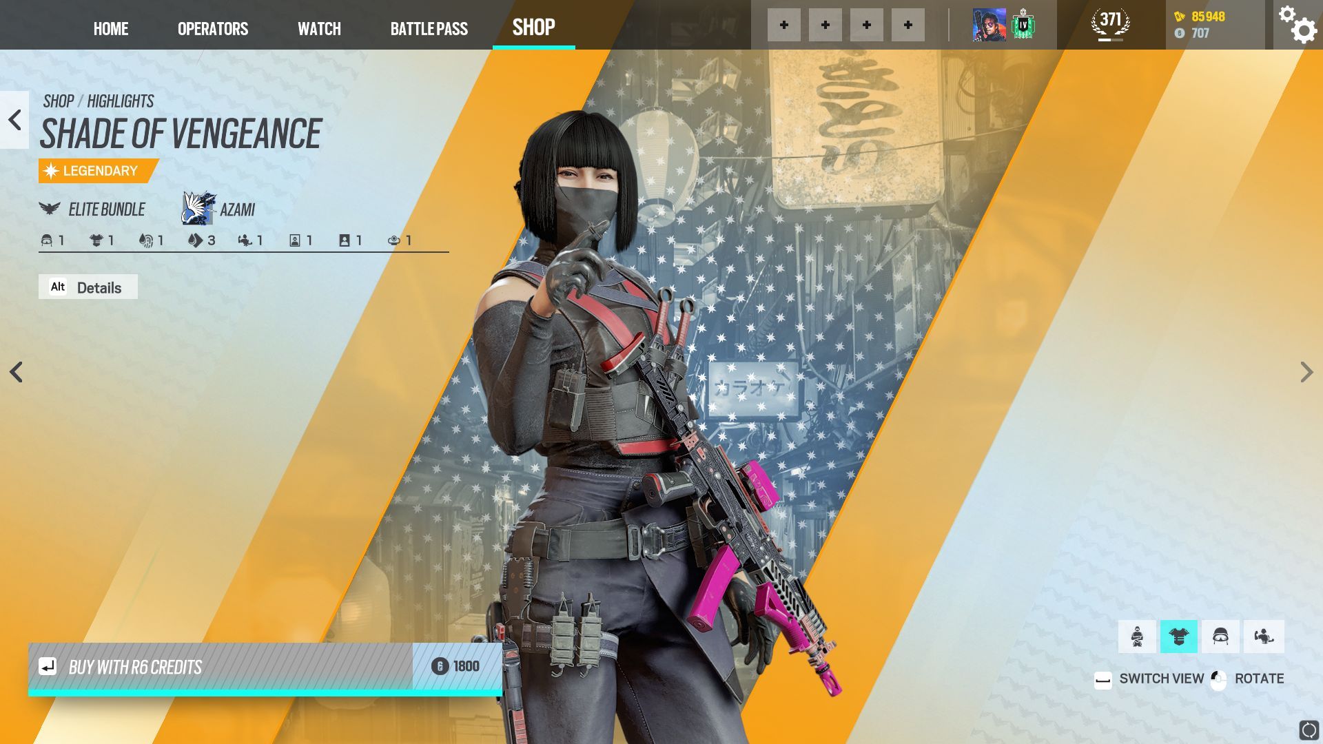 Azami Shade of Vengeance Elite set (Image via Ubisoft)