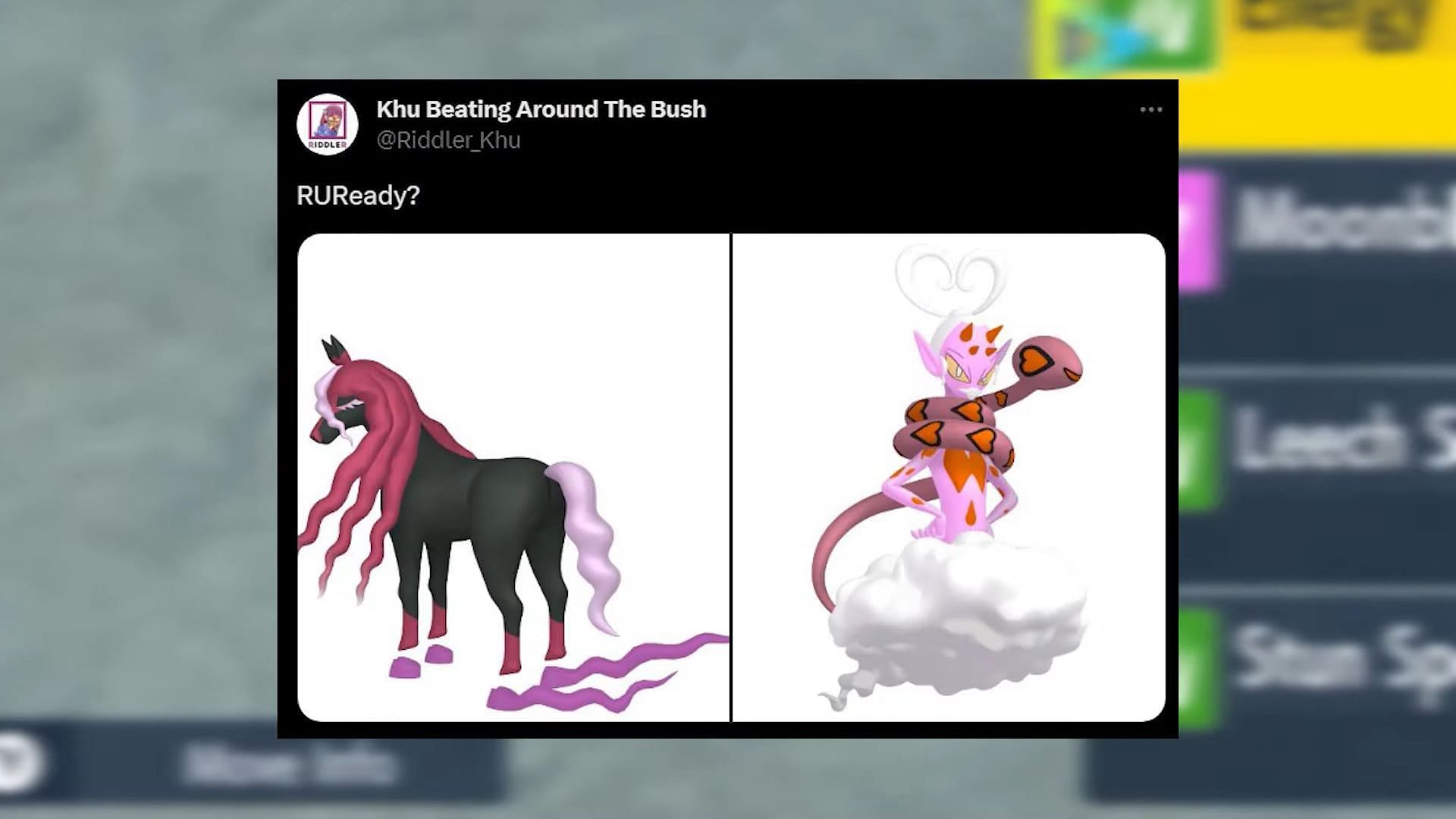 Shiny Spectrier and Shiny Enamorus (Image via X/@Riddler_Khu)